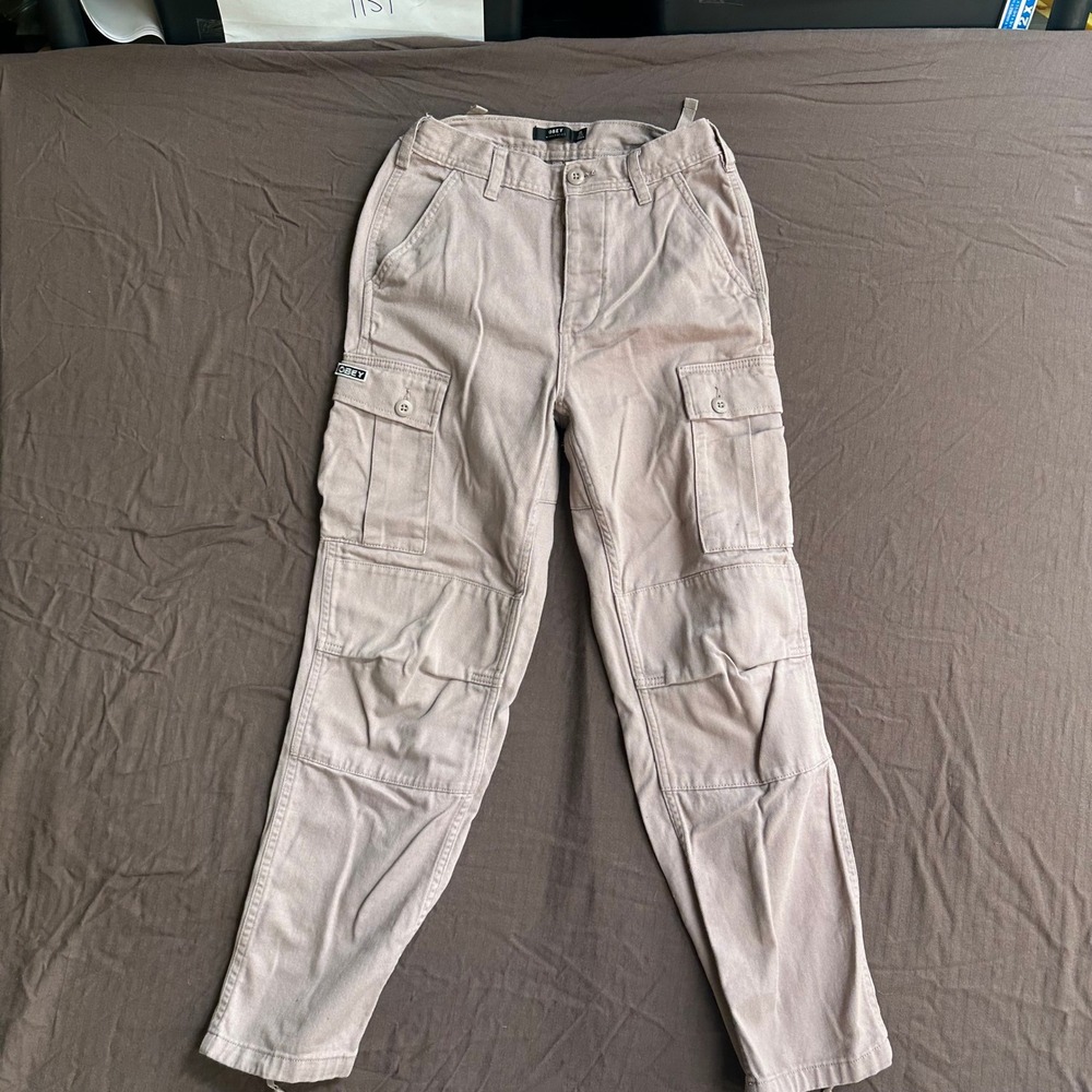Women OBEY Combat II Womens Cargo‎ Pants Size 25 Ripstop Light Pink